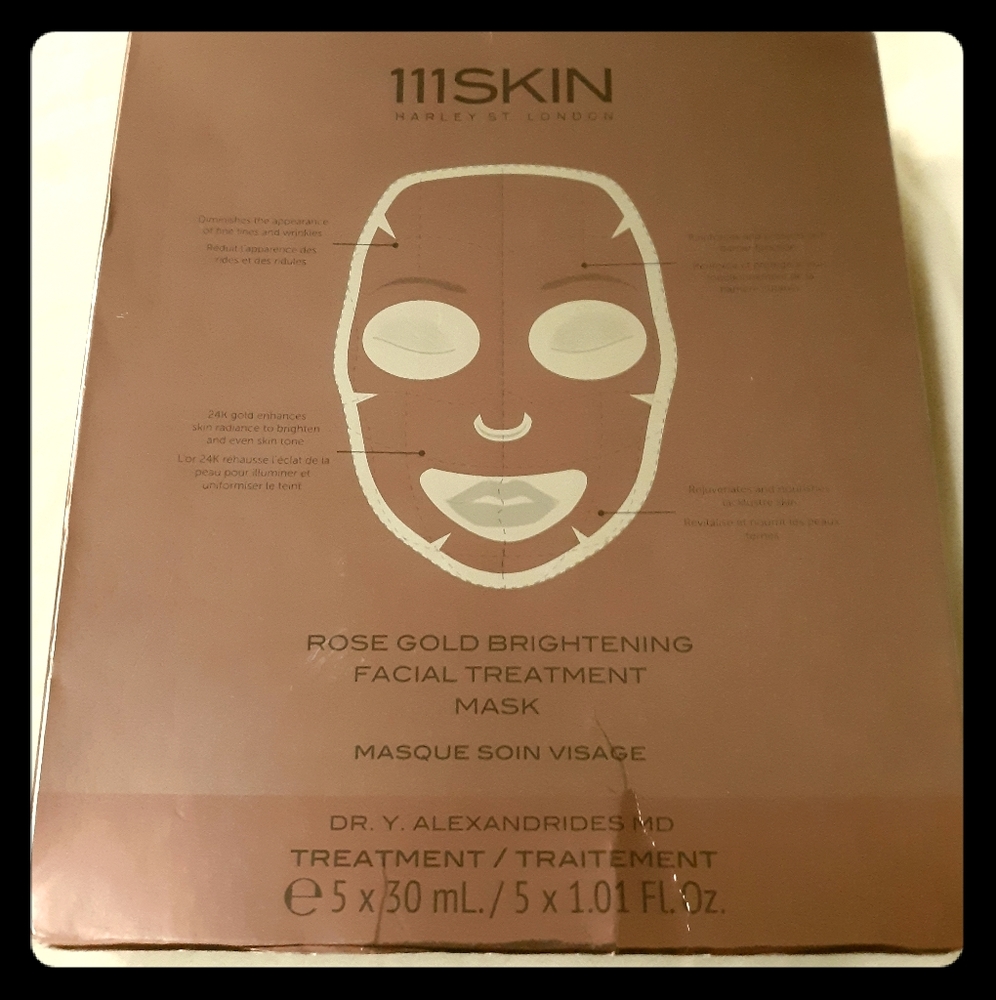 111 Rose Gold Brightening Facial Treatment Mask e